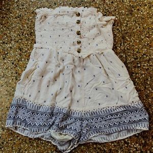 American Eagle Romper with Faux Buttons